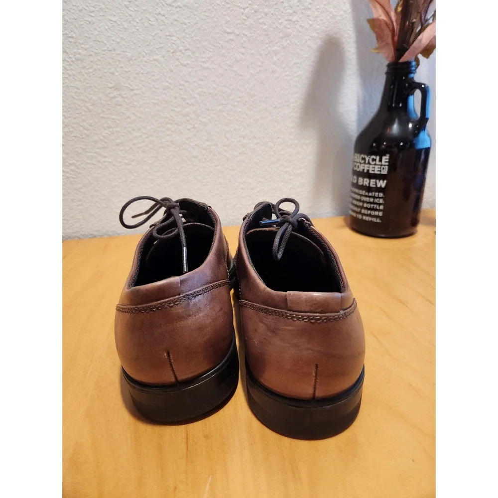 ECCO Men's Leather Derby Shoes – Brown – Size EU 40 /‎ US 6–6.5 – Danish Design